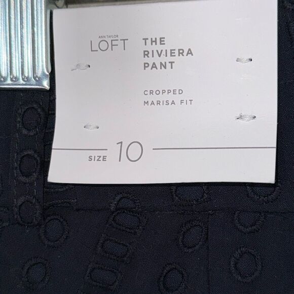 Ann Taylor LOFT Navy Blue Cropped Ankle Pants Sleek Style 10 - Picture 8 of 13